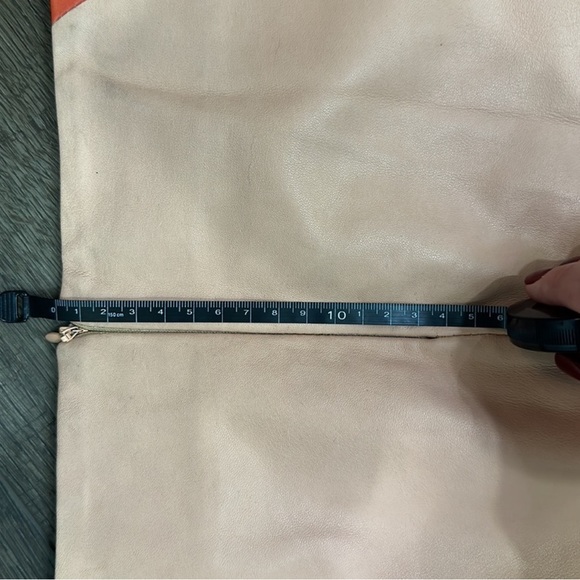 Maje Peach Orange and Magenta Lamb Leather Mini Skirt - Picture 10 of 16